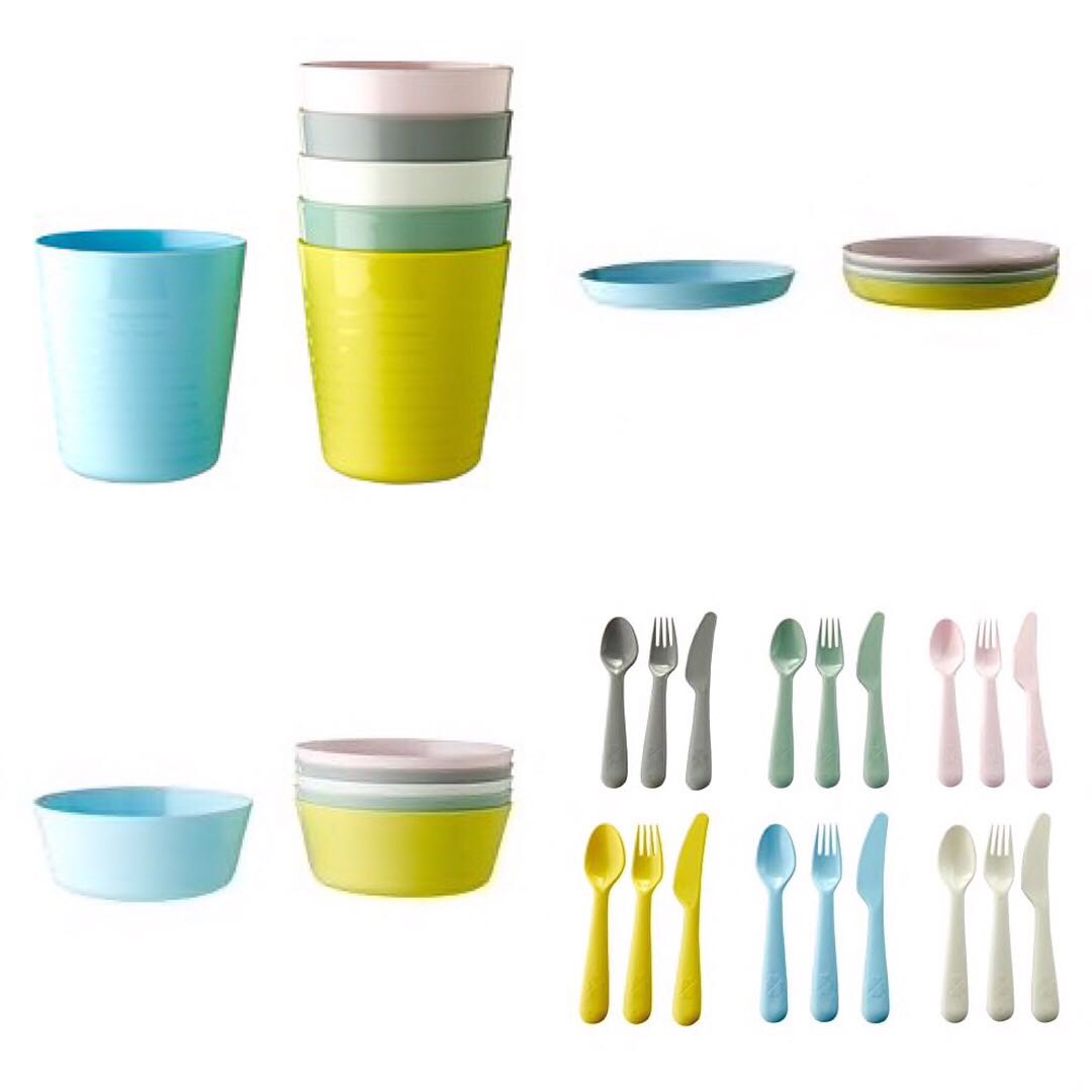 Ikea Kids Cutlery Set Pastel